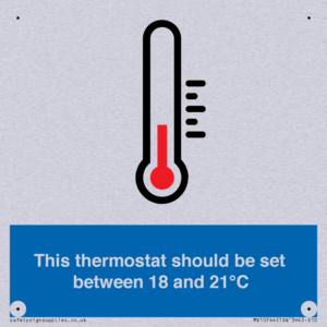 This thermostat should be set between 18 and 21°C
